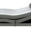 Conjunto Boxspring Cabeceira De Cama + Sommier De Relaxamento Eletrico + Colchão + Sobrecolchão Castel Da Palacio - 2X80X200 Cm - Tecido Cinza Claro