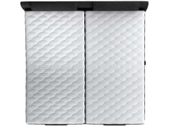 Conjunto Boxspring Cabeceira De Cama + Sommier De Relaxamento Eletrico + Colchão + Sobrecolchão Castel Da Palacio - 2X90X200 Cm - Tecido Antracite