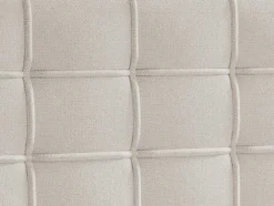 Conjunto Completo Boxspring Com Cabeceira Estofada + Sommier + Colchão + Sobrecolchão 180 X 200 Cm Tecido Bege - Inao De Ysmee