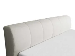 Conjunto Completo Boxspring Cabeceira De Cama + Sommier Com Leds + Colchão 180X200 Cm Tecido Cinza - Otaru De Ysmee