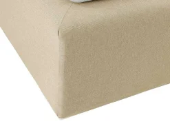 Conjunto Completo Boxspring Cabeceira De Cama + Sommier Com Leds + Colchão 160X200 Cm Tecido Bege - Otaru De Ysmee