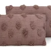 Conjunto De 2 Almofadas 100% Algodao Tufado De 30 X 50 Cm Cor-De-Rosa Velho - Jadel