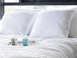 Conjunto De 4 Almofadas Calin 60 X 60 Cm 400 G Branco - Torivia