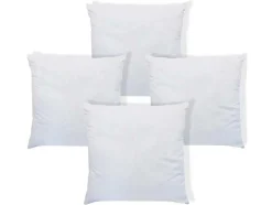 Conjunto De 4 Almofadas Calin 60 X 60 Cm 400 G Branco - Torivia
