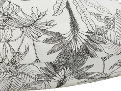 Conjunto De 2 Almofadas Com Motivos Palmeiras Em Algodao 45 X 45 Cm Cor Preta E Branca - Palema