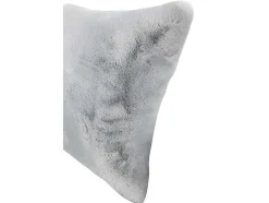 Conjunto De 2 Almofadas Efeito Pelo 100% Poliester 45X45 Cm Cinza - Bunny