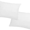 Conjunto De 2 Almofadas Memória De Forma Memofill 50 X 70 Cm Percal De Algodao 91 Fios/Cm 750 G Branco - Auxence