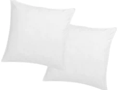 Conjunto De 2 Almofadas Memória De Forma Memofill 60 X 60 Cm Percal De Algodao 91 Fios/Cm 750 G Branco - Auxence
