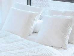 Conjunto De 2 Almofadas Recicladas De 60 X 60 Cm Da Dreamea Com Capa 100% Microfibra - Rosa