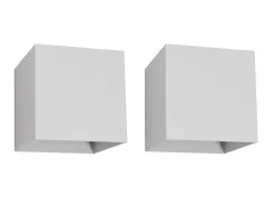 Conjunto De 2 Apliques Led Em Aluminio A. 10 Branco - Paisley