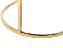 Conjunto De 6 Cadeiras Com Apoios De Bracos Tecido Boucle E Aco Inoxidavel Branco E Dourado - Peria De Pascal Morabito