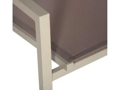 Conjunto De 4 Cadeiras De Aluminio Em Tons - Têxtilene Taupe