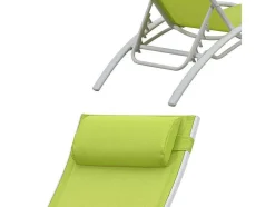 Conjunto De 2 Cadeiras De Conves Galapagos Verde Têxtilene - Aluminio Branco