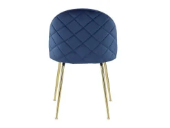 Conjunto De 2 Cadeiras Melbourne - Veludo E Metal Dourado - Azul