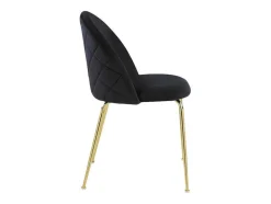 Conjunto De 2 Cadeiras Melbourne - Veludo E Metal Dourado - Preto