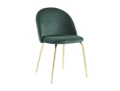 Conjunto De 2 Cadeiras Melbourne - Veludo E Metal Dourado - Verde