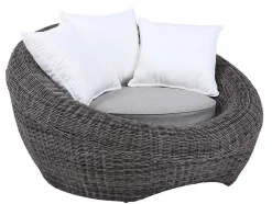 Conjunto De 2 Cadeiroes De Jardim Em Resina Entrancada Cor Cinza - Whiteheaven