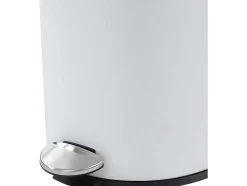 Conjunto De 2 Caixotes Do Lixo Com Pedal Em Inox De 30 L E 3 L Cor Branco E Dourado - Pira