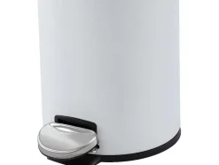 Conjunto De 2 Caixotes Do Lixo Com Pedal Em Inox De 30 L E 3 L Cor Branco E Dourado - Pira