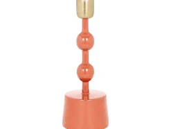 Conjunto De 2 Castiçais Em Aluminio Esmaltado A. 26,5 Cm X A. 22 Cm Terracota - Parina