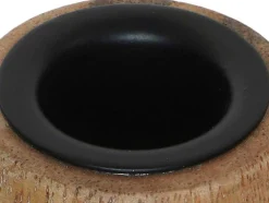 Conjunto De 2 Castiçais Em Madeira De Mangueira A.23 Cm Natural - Fainin