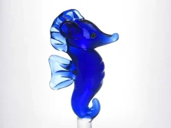 Conjunto De 4 Copos Com Animais, Baleias E Cavalos-Marinhos, Transparente E Azul D.7,5 X A.9,5 Cm - Parasa