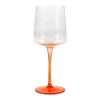Conjunto De 6 Copos De Vinho De Pe Laranja 27 Cl - D. 9.5 X A.13Cm - Coraly