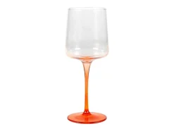 Conjunto De 6 Copos De Vinho De Pe Laranja 27 Cl - D. 9.5 X A.13Cm - Coraly