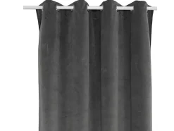 Conjunto De 2 Cortinas Luxe - Veludo De Poliester - 140X260 Cm - Cinza