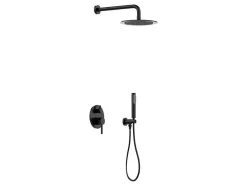 Conjunto De Duche Encastravel Com Torneira Misturadora Mecanica Preto Mate - Tamise