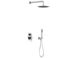 Conjunto De Duche Encastravel Com Torneira Misturadora Mecanica Cor Niquel Escovado - Tamise