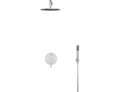 Conjunto De Duche Encastravel Com Torneira Misturadora Mecanica Cor Niquel Escovado - Tamise
