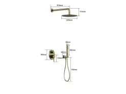Conjunto De Duche Encastravel Com Torneira Misturadora Mecanica Cor Niquel Escovado - Tamise