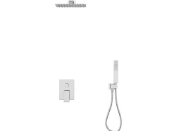 Conjunto De Duche Encastravel Com Torneira Misturadora Mecanica Cor Niquel Escovado - Tocantis