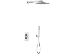 Conjunto De Duche Encastravel Com Torneira Misturadora Termostatica Cor Niquel Escovado - Terek