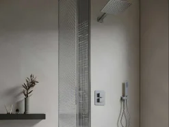 Conjunto De Duche Encastravel Com Torneira Misturadora Termostatica Cor Niquel Escovado - Terek