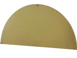 Conjunto De 2 Espelhos Semicirculo Design Em Metal C50 X A100 Cm Dourado - Gavra