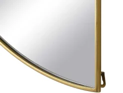 Conjunto De 2 Espelhos Semicirculo Design Em Metal C50 X A100 Cm Dourado - Gavra