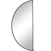 Conjunto De 2 Espelhos Semicirculo Design Em Metal C50 X A100 Cm Preto - Gavra