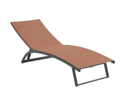 Conjunto De 2 Espreguiçadeiras Com Varias Posicoes Aluminio E Têxtileno Terracota - Saranda De Mylia