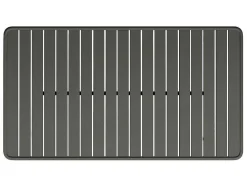 Conjunto De Jantar De Jardim Em Metal, Uma Mesa C. 160 Cm Com 2 Cadeiroes Empilhaveis E 4 Cadeiras Empilhaveis, Cinzento-Escuro - Mirmande