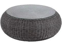 Conjunto De Jardim Em Resina Entrancada: Sofá, 2 Cadeiroes E Mesa De Centro - Whiteheaven