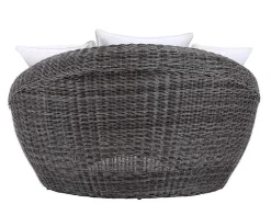 Conjunto De Jardim Em Resina Entrancada: Sofá, 2 Cadeiroes E Mesa De Centro - Whiteheaven
