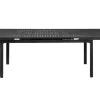 Conjunto De Jardim Mesa E Cadeiras De Jardim Em Aluminio: Uma Mesa Extensivel 180/240 Cm E 8 Cadeiras Empilhaveis - Cinza Escuro - Nauru