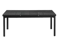 Conjunto De Jardim Mesa E Cadeiras De Jardim Em Aluminio: Uma Mesa Extensivel 180/240 Cm E 8 Cadeiras Empilhaveis - Cinza Escuro - Nauru