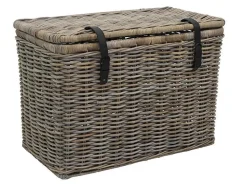 Conjunto De 2 Malas Em Kubu De C80 X L45 X A55 Cm E C70 X L35 X A45 Cm Cor Cinza Natural - Nefta