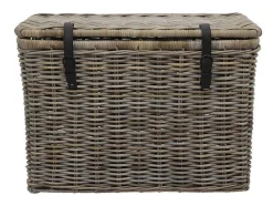 Conjunto De 2 Malas Em Kubu De C80 X L45 X A55 Cm E C70 X L35 X A45 Cm Cor Cinza Natural - Nefta