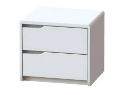 Conjunto De 2 Mesas De Cabeceira, 2 Gavetas, Mdf Branco - Lucile Ii