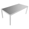 Conjunto De Moveis De Jardim Bari Cinzento Têxtilene 8 Lugares - Aluminio Branco
