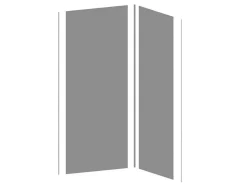 Conjunto De 2 Paineis De Parede De Casa De Banho Com Perfis Incluidos De 2X L. 90 X A. 210 Cm